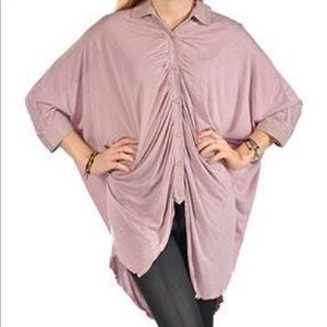 MONORENO drapey button down tunic!